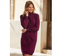 Sosandar Sosandar Purple Roll Neck Button Cuff Knitted Dress Purple EU 44 (UK 16)