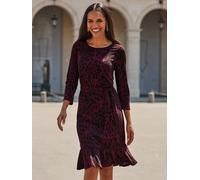 Sosandar Sosandar Red Baroque Print Fit & Flare Dress Red 8