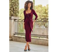 Sosandar Sosandar Red Belted Dress Red 16