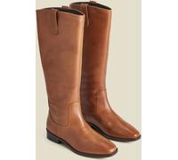 sosandar Sosandar Square Toe Flat Leather Boots naturel EU 37 (UK 4)