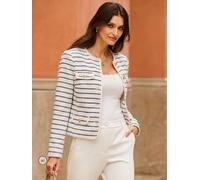 sosandar Sosandar Stripe Boucle Jacket pâle FR 50 (EU 48)
