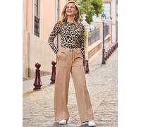 Sosandar Sosandar Super Soft Wide Leg Trousers naturel FR 38 Regular (EU 36)
