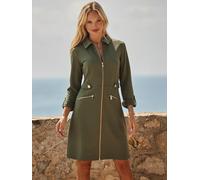 Sosandar Sosandar Textured Shirt Dress vert FR 36 (EU 34)