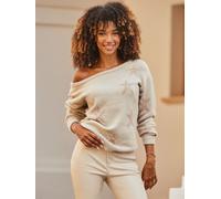 Sosandar Sosandar White Metallic Star Off The Shoulder Jumper