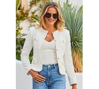 Sosandar Veste sans col à boucle Sosandar pâle FR 42 (EU 40)