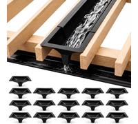 Sosation Lot de 16 becs de descente en polyéthylène noir pour système de drainage sous la terrasse pour 30,5 cm et 40,6 cm