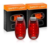 Sosayet Lot de 2 lumières de sécurité LED clignotantes pour cartable - Clip réflecteur - Lumière de sécurité pour enfants - Sac à dos - Jogging - Poussette