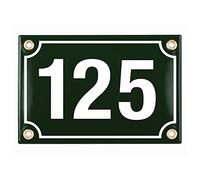 Sosenco Plaque de numéro de maison - 10 x 15 cm - En céramique émaillée - Résistant aux intempéries - Personnalisé - Vert