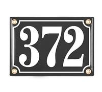 Sosenco Plaque Numéro de Maison | 12x17 cm | Plaque emaillée personnalisée | Plaque Numéro de Rue | Panneau de Porte (Anthracite)