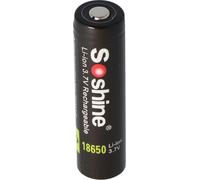 Soshine 18650 3400mAh 3,6V, 3,7V Li-Ion Batterie 68,2x18,45mm PCB protégée cellule Panasonic