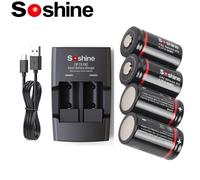Soshine CR2 LiFePo4 batterie Rechargeable et 3.2V LiFePo4 chargeur de batterie 300mAh 15266 2000 temps de décharge Cycle Batteries jouets 12pc battery