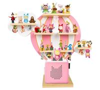 Sosisul Étagère murale magnétique Tonies pour rangement Tonies box & figurines Toniebox, rangement tonies et accessoires, support mural Toniebox 1 et 2, kit fixation chambre enfant fille garçon, rose