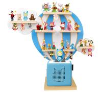 Sosisul Étagère murale magnétique Tonies pour rangement Tonies box & figurines Toniebox, rangement tonies et accessoires, support mural Toniebox 1 et 2, kit fixation chambre enfant fille garçon, bleu