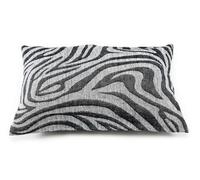 sositex | Coussin de sauna Zebra résistant à la chaleur lavable - Coussin de sauna appui-tête en lin coton - Coussin de nuque confortable 43 x 26 cm pour spa, hamac, plage, pique-nique (noir/blanc)