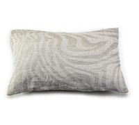 sositex | Coussin de sauna Zebra résistant à la chaleur lavable - Coussin de sauna en lin et coton - Coussin de nuque confortable 43 x 26 cm pour bien-être, hamac, plage, pique-nique (naturel/blanc)