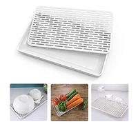 SOSMAR Égouttoir avec Plateau d'égouttement - 31 x 17,5 cm - Petit égouttoir à Vaisselle - Plateau de séchage pour Fruits, Tasses, ustensiles, Accessoires de Salle de Bain, café, thé, Nourriture