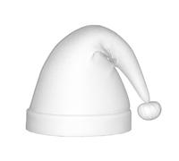 SOSNBK Chapeau de Noël festif imprimé blanc de couleur unie pour enfants - Chapeau de Père Noël en peluche douce, couvre-chef parfait pour Noël