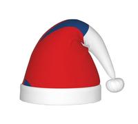 SOSNBK Chapeau de Noël imprimé drapeau de la République tchèque pour enfants - Chapeau de Père Noël en peluche douce, couvre-chef parfait pour Noël