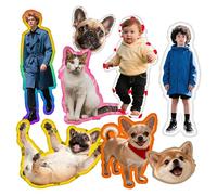 SosnSusn Coussin avec Photo Oreiller de Chat Chien de Compagnie 3D personnalisé - 3D Double Face Photo Chat Chien Coussin pour Canapé Maison Voiture Cadeau de Noël Animal Anniversaire