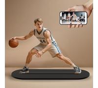SosnSusn Figurine Personnalisée 3D Effet Dessiné Style Bureau Décor Cadre Photo Signe Plaque, Dessin Animé Portrait pour Couple Hommes Collectibles Cadeaux pour Noël la Saint Valentin (Basketball)