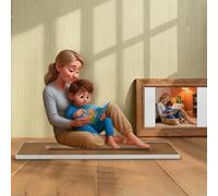 SosnSusn Photo Figurine Personnalisée Dessin Animé Style, Cartoon Style Dessin Animé Signe Plaque Bureau Chambre Décorations, Cadeau pour Papa Hommes Cadeaux pour Noël la Saint Valentin (Style 8)