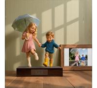 SosnSusn Photo Personnalisée Dessin Animé Style Figurine, Effet 3D Style Dessin Animé Signe Plaque Bureau Chambre Décorations, Cadeau pour Papa Hommes Cadeaux pour Noël la Saint Valentin (Style 1)