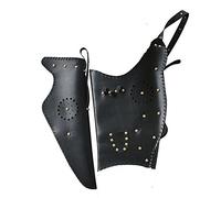 SoSoBiu épaule Dos Carquois et nœud Support Coque Ensemble de tir à l'arc Carquois Traditionnel de Ceinture avec des Sangles Faite à la Main pour Recurve Bow, Noir