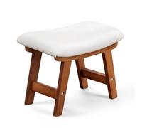 Sosola Le repose-pieds doux et pliable est fabriqué à partir de cuir de qualité supérieure et est livré avec un design amovible (blanc)