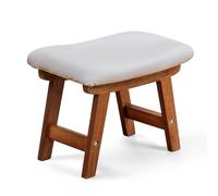 Sosola Le repose-pieds doux et pliable est fabriqué à partir de cuir de qualité supérieure et est livré avec un design amovible (gris pâle)