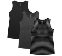 Sosolism Débardeur en Rayonne pour l'allaitement sans Manches, vêtement de maternité pour l'allaitement, Gilet de Grossesse, Lot de 3