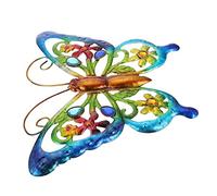 Sosoport 1 Pc Décoration Métal Ornements D'étang En Plein Air Lanternes De Jardin Solaire Pendentif D'art Décorations Extérieures De La Nativité Mémorial Colorful Le Fer