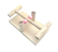 Sosoport 1 Pièce Jouets à mâcher à Bascule Cachette de Hamster Cage à Rats Bain d'oiseau pour Oiseaux en Cage Cloche Mouse Gaming à Bascule Perroquet à Bascule en Bois Bambou