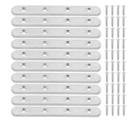 Sosoport 10 Ensembles Équerre Droite en Acier Inoxydable | Plaques de Réparation, Lot de Sets de Pièces, Argenté, pour Tables et Étagères, Projets DIY