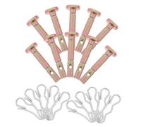 Sosoport 10 Ensembles Jeu De Goupilles De Cisaillement Accessoire De Souffleuse à Neige Pièces De Déneigement Épingles en Métal Accessoires De La Souffleuse Cisaille à Neige Doré Acier