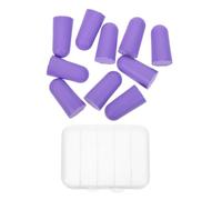 Sosoport 10 Pièces Bouchons D'oreilles Antibruit, Bouchon D'oreille en Mousse à Mémoire, Réutilisables, Pourpre, avec Étui de Rangement, pour Sommeil, Étude, Travail, Chantier, Tir