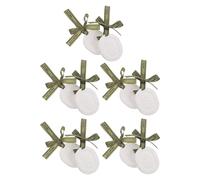 Sosoport 10 Pièces Disque Parfumé Suspendu en Plâtre Blanc avec Ruban pour Diffuseur D'huile Essentielle Portable, pour Voiture et Maison Lors des Déplacements Quotidiens