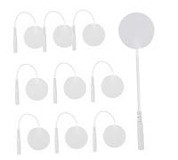 Sosoport 10 pièces Électrodes Rondes Silicone Professionnel Auto Adhésives Réutilisables Pads de Massage Multifonctions Faciles à Coller Décoller pour Électrostimulation Cutanée