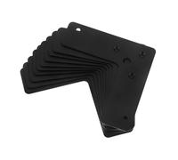 Sosoport 10 pièces Équerres Angle Plates Noir ¼ Supports de Renfort Robustes pour Réparation Meubles Fixation Étagère Angle Droit Charge LB sans Vis Installation Facile