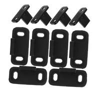 Sosoport 10 pièces Kit de Guides de Sol pour Porte Coulissante Type Grange Quincaillerie Robuste Pom Noir Facile à Installer Bloqueur de Porte pour Placards