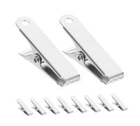 Sosoport 10 pièces Lot de Mini Pinces Crocodile Métalliques Robustes pour Gestion Câbles Maintien Sécurisé des Fils Usage Maison et Bureau