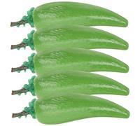 Sosoport 10 Pièces Modèle de Simulation de Fruits et légumes Trucs Miniatures Piment de Simulation Miniature des Choses Miniatures légumes simulés Résine synthétique Green