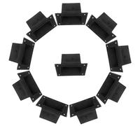 Sosoport 10 Pièces Poignée Encastrable, Prise Facile, Noir Plastique | Accessoire Audio pour Racks et Enceintes, Usage Scène et Live, Pack Pratique pour Techniciens
