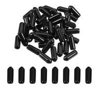 Sosoport 100 Capuchons de Protection pour Vis en PVC Noir 45 MM Embouts Flexibles pour Filetage de Boulons Cache-Vis Électriques Protection Sécurisée pour Câbles et Connexions