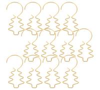 Sosoport 100 Pièces Crochets Spirales Métal Doré pour Ornements de Noël Crochets Arbre Réutilisables pour Boules et Guirlandes Accroches Décoratives Solides pour Sapin et Fêtes