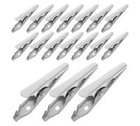 Sosoport 100 Pièces Mini Alligator Clips Small Spring Clamps For Crafts And Hose Clamps Adjustable Metal Wire Clips For Merchandise Sign Holders And Office Displays