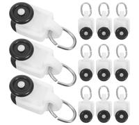 Sosoport 100 Pièces Silent Curtain Track Rollers Twin Wheel Ceiling Track Sliders for Smooth Quiet Sliding for Home and Bathroom