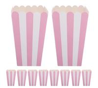Sosoport 100pièces Boîtes à Pop-corn Rayées Résistantes à Huile pour Snacks Bonbons Biscuits et Frites Idées pour Soirées Cinéma et Fêtes Foraines