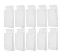 Sosoport 10Pièces Boîte de Stockage de Cassettes Audio PVC Transparent Protection Poussière Design Empilable pour Collection Musicale Portable