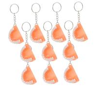 Sosoport 10Pièces Porte Clés Drôle Fausse Dent de Accessoires Amusants pour Décorer Sac Clés et Plus