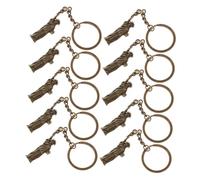 Sosoport 10pièces Porte-clés Mini Statue Liberté Métal Breloque Souvenir Américain pour Clés Et Sacs Décoration Statuette Pendante